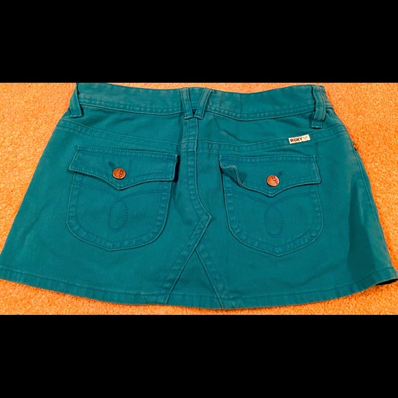 Roxy teal mini skirt size 7 - Picture 2 of 3